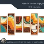 HQ Abstract Modern Triptych #2 Sellable Extra B Samtuse963