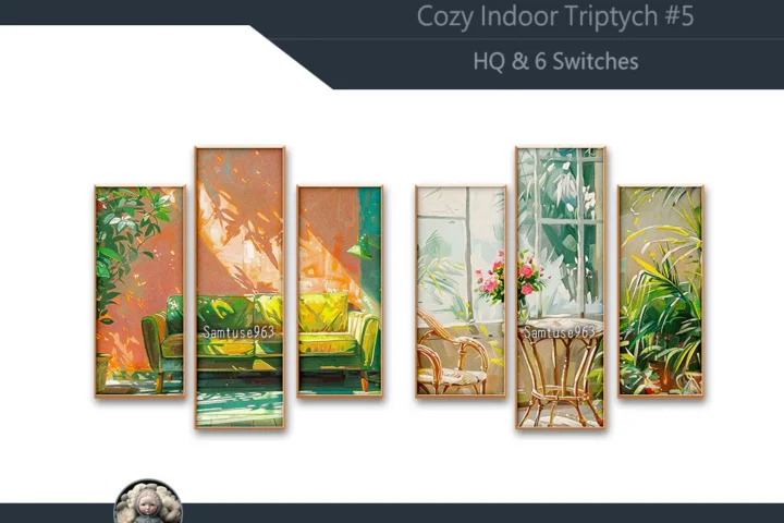 HQ Cozy Indoor Triptych #5 Sellable Extra B Samtuse963