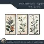HQ Minimalist Branches Long Painting #3 Sellable Extra D Samtuse963