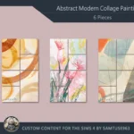 HQ Abstract Modern Collage Painting #3 Sellable Samtuse963