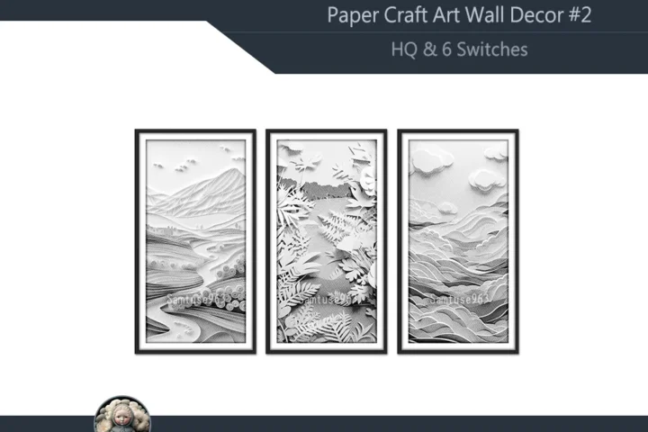 HQ Paper Craft Art Wall Decor #2 Sellable Extra D Samtuse963
