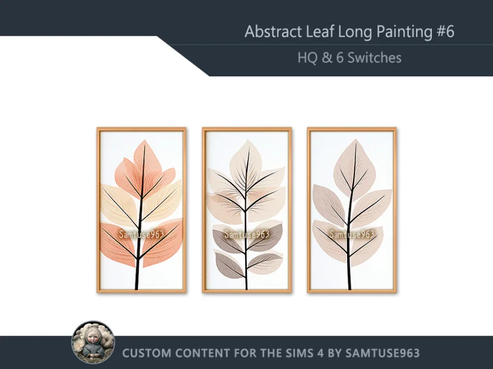 HQ Abstract Leaf Long Painting #6 Sellable Extra D Samtuse963