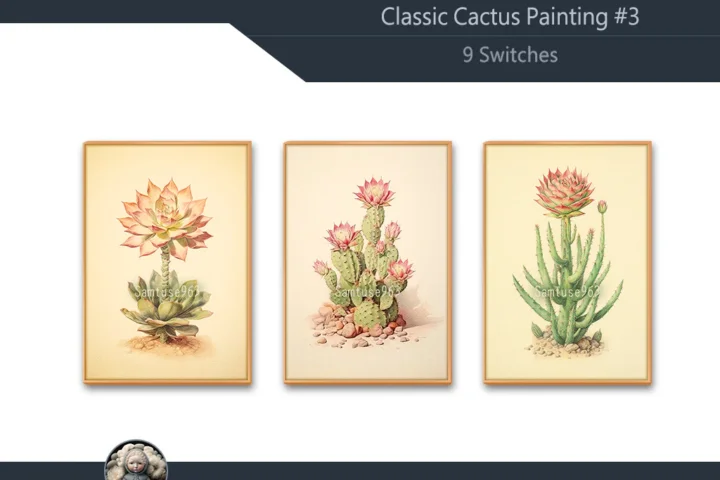 Classic Cactus Painting #3 Sellable Extra A Samtuse963