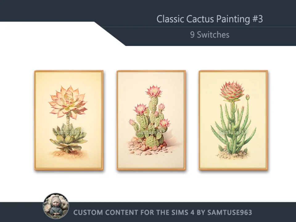 Classic Cactus Painting #3 Sellable Extra A Samtuse963
