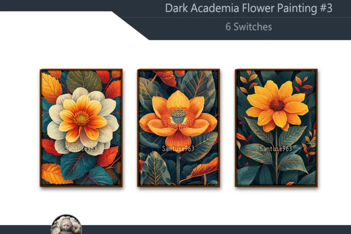 Dark Academia Flower Painting #3 Sellable Extra A Samtuse963