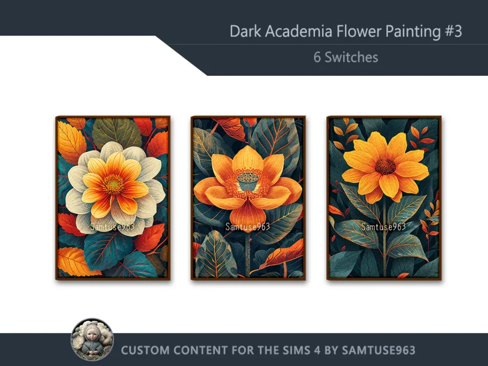 Dark Academia Flower Painting #3 Sellable Extra A Samtuse963