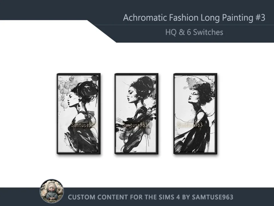 HQ Achromatic Fashion Long Painting #3 Sellable Extra D Samtuse963