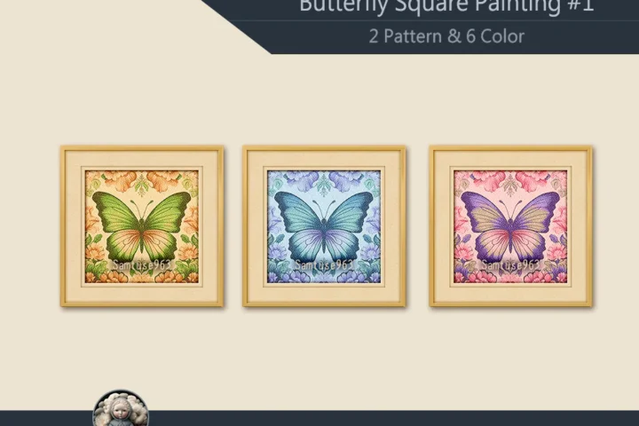 Butterfly Square Painting #1 Sellable Extra C Samtuse963