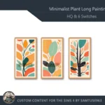HQ Minimalist Plant Long Painting #2 Sellable Extra D Samtuse963