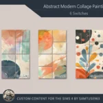 HQ Abstract Modern Collage Painting #4 Sellable Samtuse963