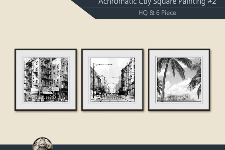 HQ Achromatic City Square Painting #2 Sellable Extra C Samtuse963