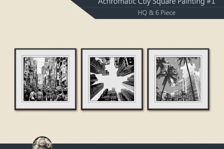 HQ Achromatic City Square Painting #1 Sellable Extra C Samtuse963