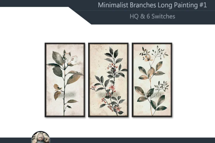 HQ Minimalist Branches Long Painting #1 Sellable Extra D Samtuse963
