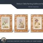 HQ Medium Table Painting Goblincore Flower #1 Samtuse963