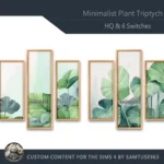 HQ Minimalist Plant Triptych #2 Sellable Extra B Samtuse963