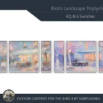 HQ Bistro Landscape Triptych #1 Extra E Samtuse963