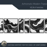 HQ Achromatic Modern Triptych #1 Sellable Extra E Samtuse963
