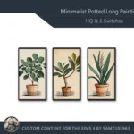 HQ Minimalist Potted Long Painting #1 Extra D Samtuse963