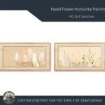 HQ Pastel Flower Horizontal Painting #1 Samtuse963