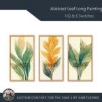 HQ Abstract Leaf Long Painting #7 Sellable Extra D Samtuse963
