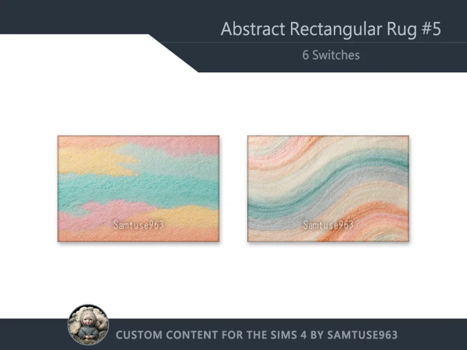 Abstract Rectangular Dance Rug #5 Samtuse963