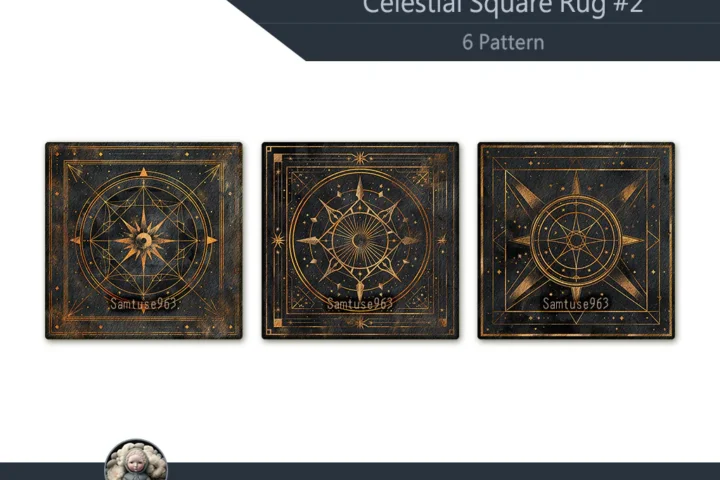 Celestial Square Dance Rug #2 Samtuse963