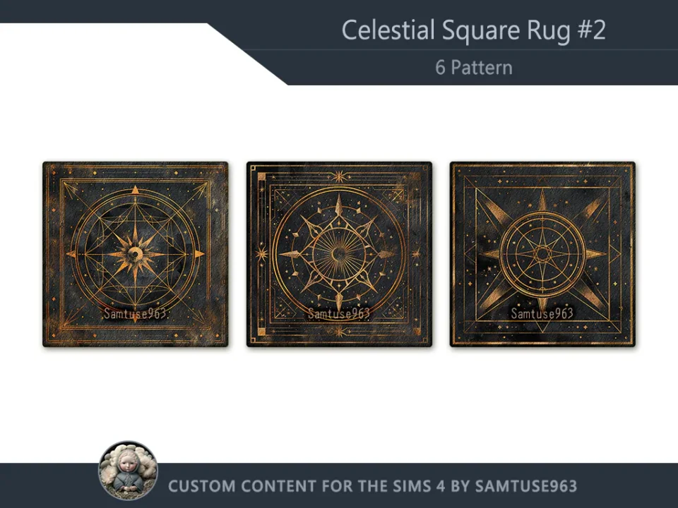Celestial Square Dance Rug #2 Samtuse963
