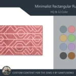 HQ Minimalist Rectangular Dance Rug #4 Samtuse963