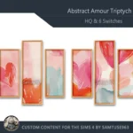 HQ Abstract Amour Triptych #4 Sellable Extra B Samtuse963