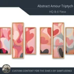 HQ Abstract Amour Triptych #3 Sellable Extra B Samtuse963