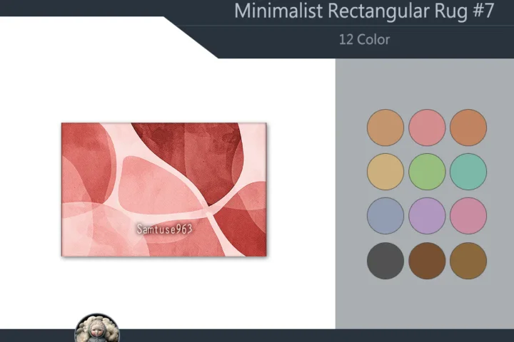 Minimalist Rectangular Dance Rug #7 Samtuse963