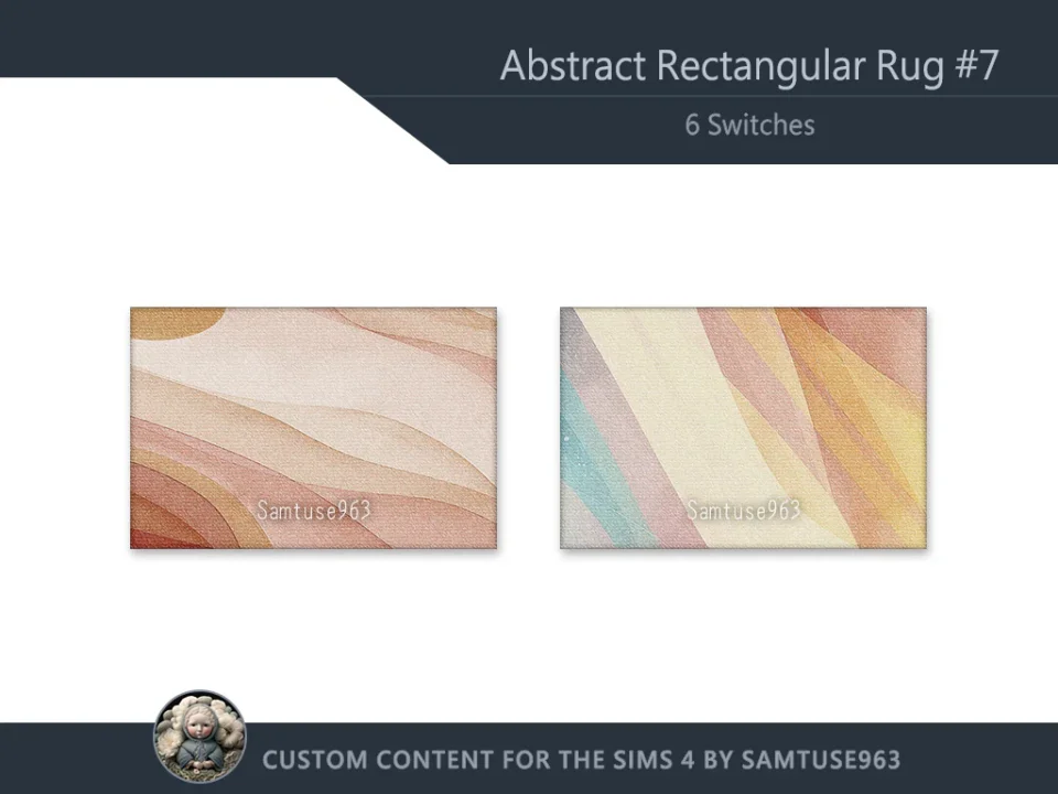 Abstract Rectangular Dance Rug #7 Samtuse963