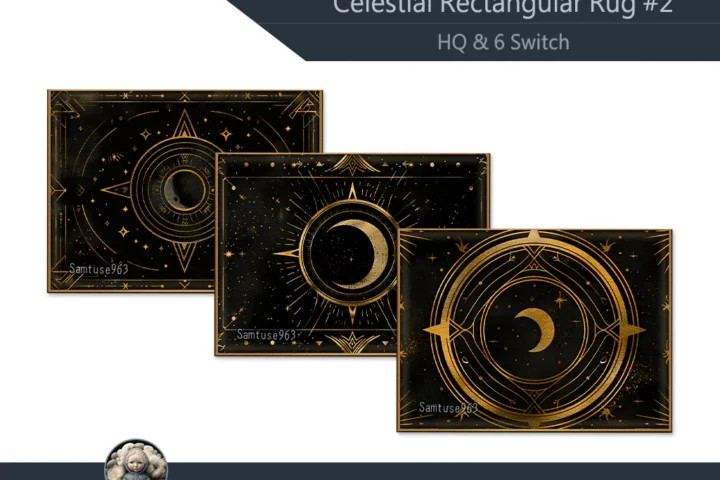 HQ Celestial Rectangular Dance Rug #2 Samtuse963