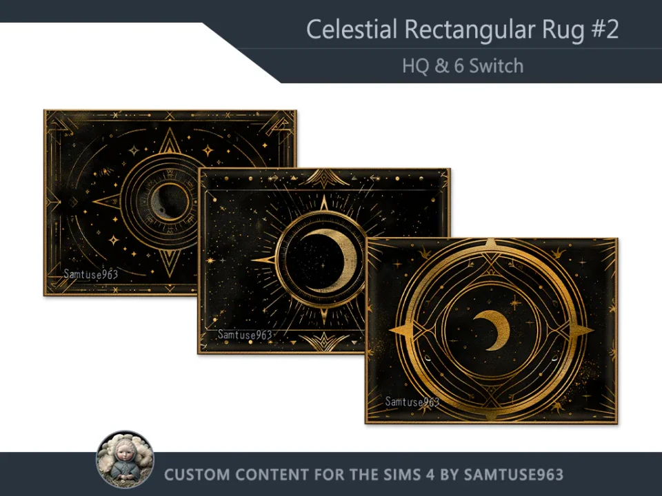 HQ Celestial Rectangular Dance Rug #2 Samtuse963