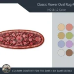 HQ Classic Flower Oval Dance Rug #2 Samtuse963