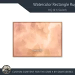 HQ Watercolor Rectangle Dance Rug #3 Samtuse963
