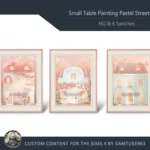 HQ Small Table Painting Pastel Street #1 Samtuse963