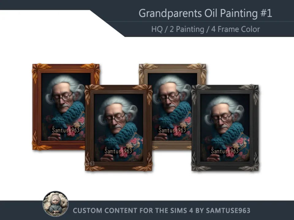 HQ Grandparents Oil Painting #1 Samtuse963