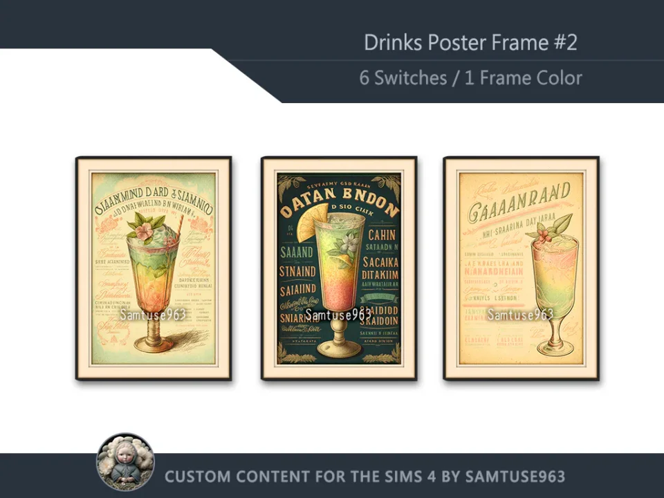 Drinks Poster Frame #2 Samtuse963