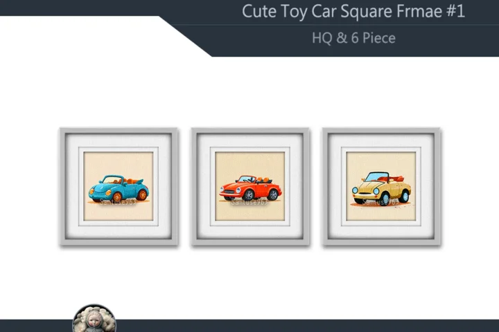 HQ Cute Toy Car Square Frame #1 Samtuse963
