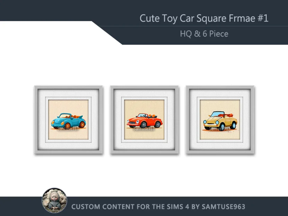 HQ Cute Toy Car Square Frame #1 Samtuse963