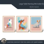 HQ Large Table Painting Minimalist Dog #1
