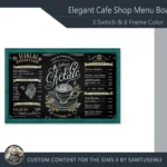 Elegant Cafe Shop Menu Board #5 Samtuse963
