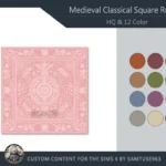 HQ Medieval Classical Square Dance Rug #5 Samtuse963