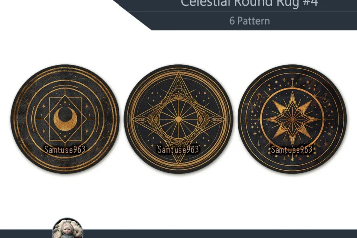 Celestial Round Dance Rug #4 Samtuse963
