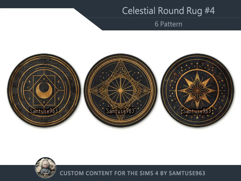 Celestial Round Dance Rug #4 Samtuse963