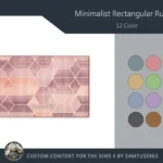 Minimalist Rectangular Dance Rug #3 Samtuse963
