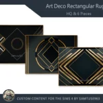 HQ Art Deco Rectangular Dance Rug #2 Samtuse963