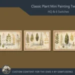 Classic Plant Mini Painting Two #1 Extra H Samtuse963