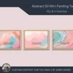 Abstract Oil Mini Painting Two #1 Extra H Samtuse963